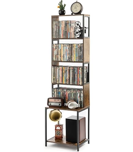 Amazon.com: FixtureDisplays CD Tower Media Rack DVD Organizer